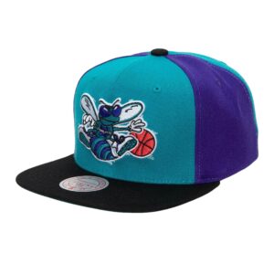 Mitchell & Ness On The Block Snapback HWC Charlotte Hornets Hat Purple/Turquoise 739401