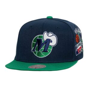 Mitchell & Ness Patch Overload Snapback HWC Dallas Mavericks Hat Blue 741547