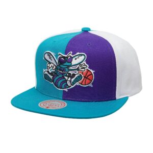 Mitchell & Ness Pinwheel Snapback HWC Charlotte Hornets Hat Purple/Turquoise/White 739970