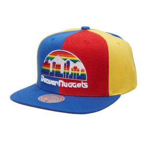 Mitchell & Ness Pinwheel Snapback HWC Denver Nuggets Hat White 743180