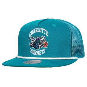 Mitchell & Ness Roper Trucker HWC Charlotte Hornets Hat Blue 738149