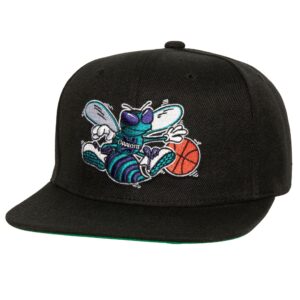 Mitchell & Ness Side Jam Snapback HWC Charlotte Hornets Hat Black 738999