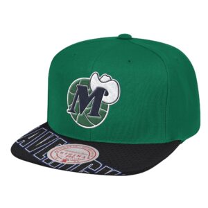 Mitchell & Ness Slash Century Snapback Dallas Mavericks Hat Green 741506