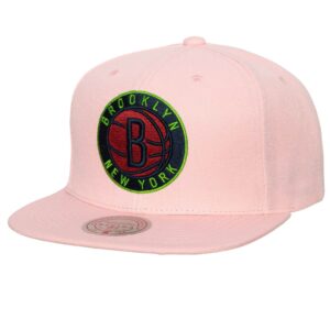 Mitchell & Ness So Fresh Snapback Brooklyn Nets Hat Pink 737495