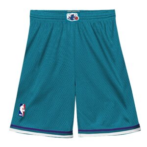 Mitchell & Ness Swingman Charlotte Hornets Road Shorts Purple/Turquoise 741409