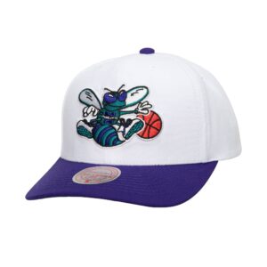 Mitchell & Ness Team 2 Tone 2.0 Pro Snapback HWC Charlotte Hornets Hat White 739836