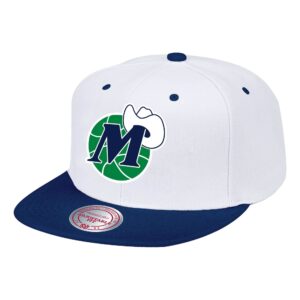 Mitchell & Ness Team 2 Tone 2.0 Pro Snapback HWC Dallas Mavericks Hat White 741661