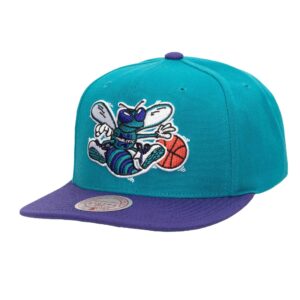 Mitchell & Ness Team 2 Tone 2.0 Snapback HWC Charlotte Hornets Hat Turquoise 738403