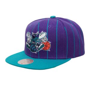 Mitchell & Ness Team Pin Snapback HWC Charlotte Hornets Hat Violet 739386