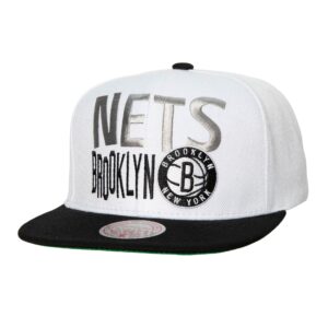 Mitchell & Ness Toss Up Snapback Brooklyn Nets Hat Cream 737440