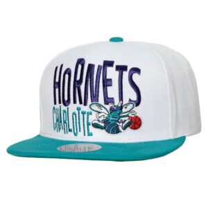 Mitchell & Ness Toss Up Snapback HWC Charlotte Hornets Hat White 738878