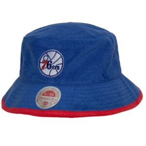 Panama Mitchell & Ness B Boy HWC Philadelphia 76ers Bucket Hat White 745635