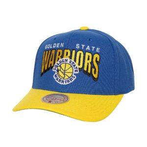 Mitchell & Ness Boom Text Pro Snapback HWC Golden State Warriors Hat Blue 744523