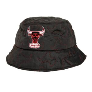 Panama Mitchell & Ness Bucket Quilted HWC Chicago Bulls Hat Black 745246