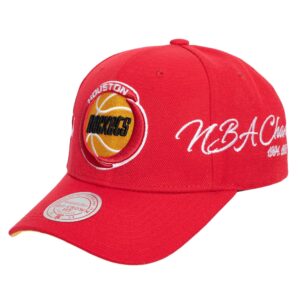 Mitchell & Ness Champ Wrap Pro Snapback HWC Houston Rockets Hat Red 747200