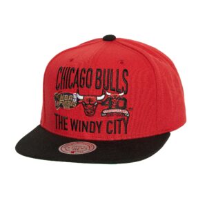 Mitchell & Ness City Love Snapback Chicago Bulls Hat Red 746862