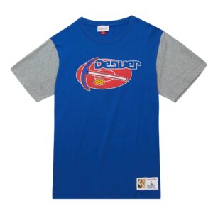 Mitchell & Ness Color Blocked SS Denver Nuggets T-Shirt Blue 744412