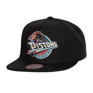 Mitchell & Ness Conference Patch Snapback HWC Detroit Pistons Hat Black 743670