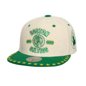 Mitchell & Ness Dune Royal Snapback HWC Boston Celtics Hat White 746282