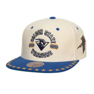 Mitchell & Ness Dune Royal Snapback HWC Golden State Warriors Hat Beige 744539