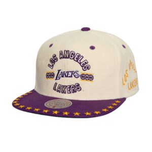 Mitchell & Ness Dune Royal Snapback HWC Los Angeles Lakers Hat Beige 749701