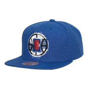 Mitchell & Ness Embroidery Glitch Snapback Los Angeles Clippers Hat Blue 748545