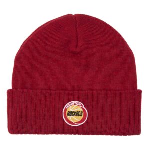 Mitchell & Ness Fandom Knit Beanie Houston Rockets Red 748186