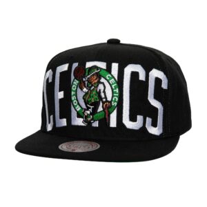 Mitchell & Ness Full Frontal Snapback Boston Celtics Hat Black 746449