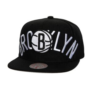 Mitchell & Ness Full Frontal Snapback Brooklyn Nets Hat Black 746468