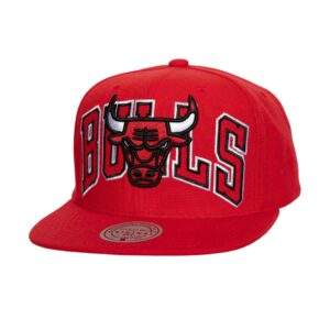 Mitchell & Ness Full Frontal Snapback Chicago Bulls Hat Red 746358