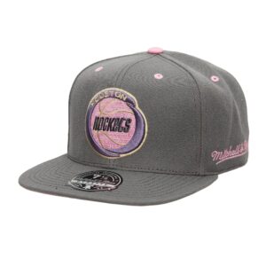 Mitchell & Ness Lavender Dreams Fitted HWC Houston Rockets Hat Grey 748196