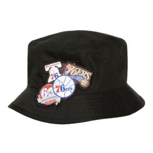 Panama Mitchell & Ness Logolap HWC Philadelphia 76ers Bucket Hat Black 745629