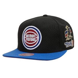 Mitchell & Ness My Towns Two18 Champ Snapback HWC Detroit Pistons Hat Black 743659