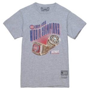 Mitchell & Ness NBA 90's Rings Tee Pistons Gray T-Shirt Grey 743999