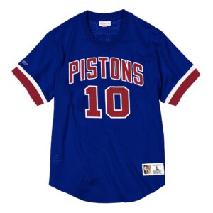 Mitchell & Ness Name And Number Mesh Top Detroit Pistons 1989-90 Dennis Rodman T-Shirt Blue 744020