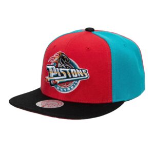 Mitchell & Ness On The Block Snapback HWC Detroit Pistons Hat Orange 743722