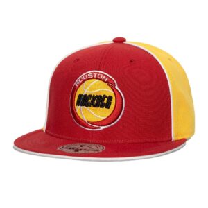 Mitchell & Ness Pipe Down Fitted HWC Houston Rockets Hat Red 748215