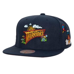 Mitchell & Ness Psychedelic Snapback HWC Golden State Warriors Hat Blue 744766