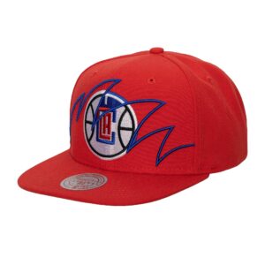 Mitchell & Ness Shark Bite Snapback Los Angeles Clippers Hat Red 748538