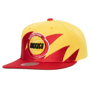 Mitchell & Ness Sharktooth Snapback HWC Houston Rockets Hat Red/Yellow 747563