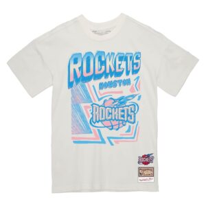 Mitchell & Ness Sidewalk Sketch Houston Rockets T-Shirt White 749544