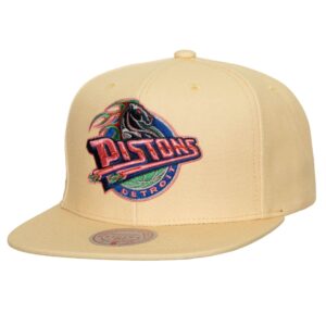 Mitchell & Ness So Fresh Snapback HWC Detroit Pistons Hat Beige 743648