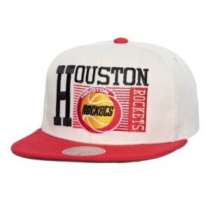 Mitchell & Ness Speed Zone Snapback HWC Houston Rockets Hat White 746870