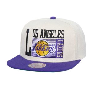 Mitchell & Ness Speed Zone Snapback Los Angeles Lakers Hat White 749645