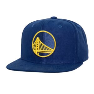 Mitchell & Ness Sweet Suede Snapback Golden State Warriors Hat Blue 744535