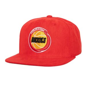 Mitchell & Ness Sweet Suede Snapback HWC Houston Rockets Hat Red 746892