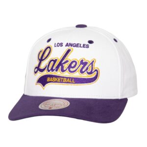 Mitchell & Ness Tail Sweep Pro Snapback Los Angeles Lakers Hat White 749696