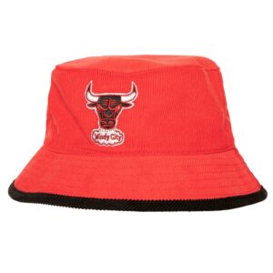 Panama Mitchell & Ness Team Cord HWC Chicago Bulls Bucket Hat Red 745252