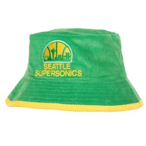 Panama Mitchell & Ness Team Cord HWC Seattle Supersonics Bucket Hat Red 745679