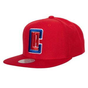 Mitchell & Ness Team Ground 2.0 Snapback Los Angeles Clippers Hat Red 748525